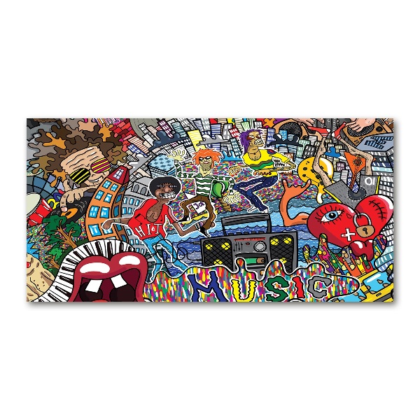 Acrylbild Fotodruck Musikalische Collage