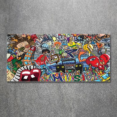 Acrylbild Fotodruck Musikalische Collage