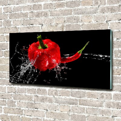 Foto auf Acryl Rote Paprika