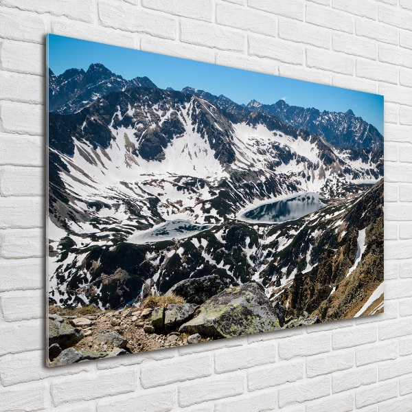 Acrylglas-Druck See in den Tatra-Bergen