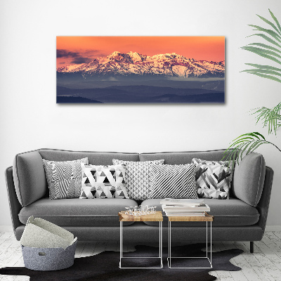 Bild auf Acrylglas Sonnenaufgang in den Tatra-Bergen