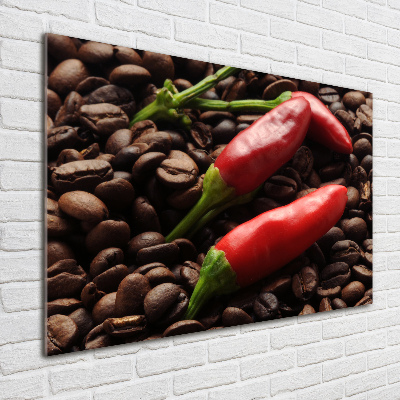 Acrylglas-Druck Chili und Kaffee