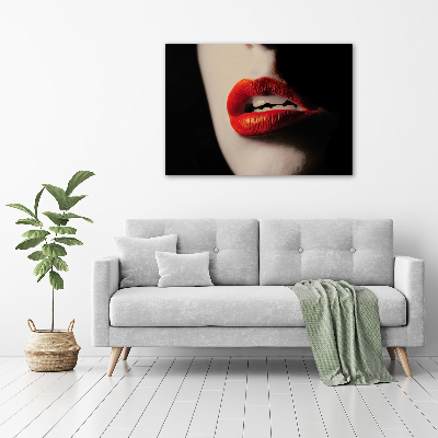 Acrylbild Fotodruck Rote Lippen