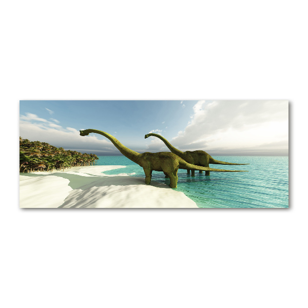 Foto auf Acryl Dinosaurier am Strand