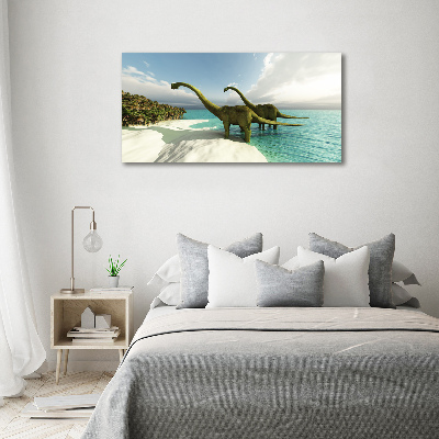 Foto auf Acryl Dinosaurier am Strand