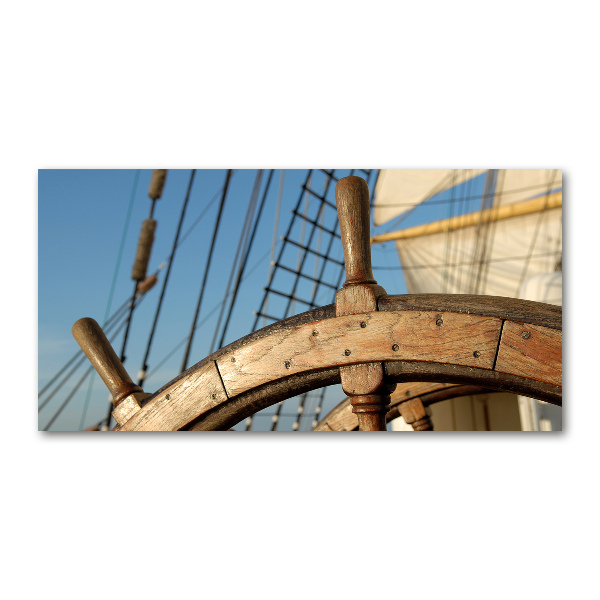 Foto auf Acryl Das Ruder einer Yacht