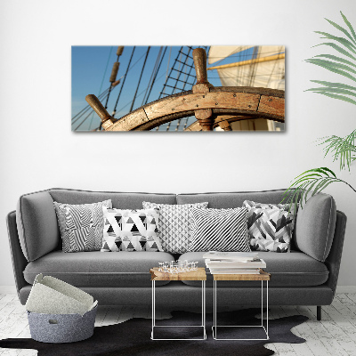 Foto auf Acryl Das Ruder einer Yacht