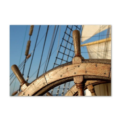 Foto auf Acryl Das Ruder einer Yacht