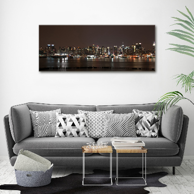 Acrylbild Fotodruck New York bei Nacht