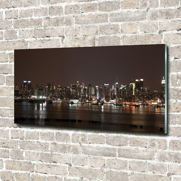 Acrylbild Fotodruck New York bei Nacht