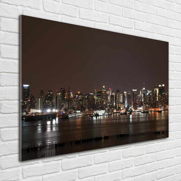 Acrylbild Fotodruck New York bei Nacht