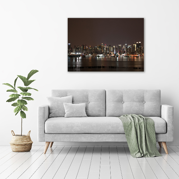 Acrylbild Fotodruck New York bei Nacht
