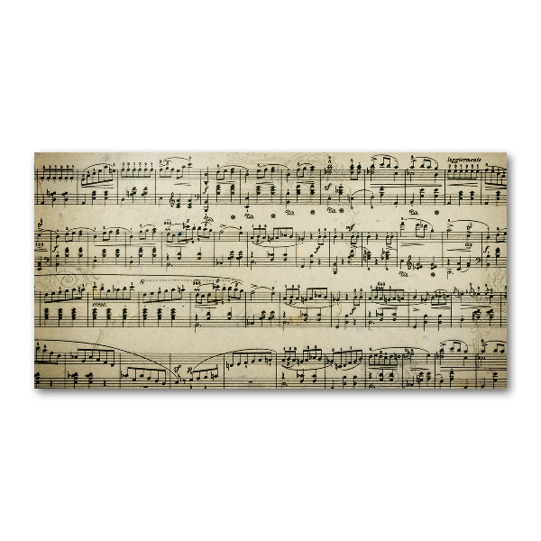 Bild auf Acrylglas Noten auf einem Stab