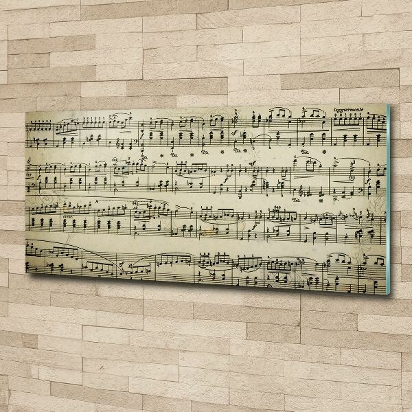 Bild auf Acrylglas Noten auf einem Stab