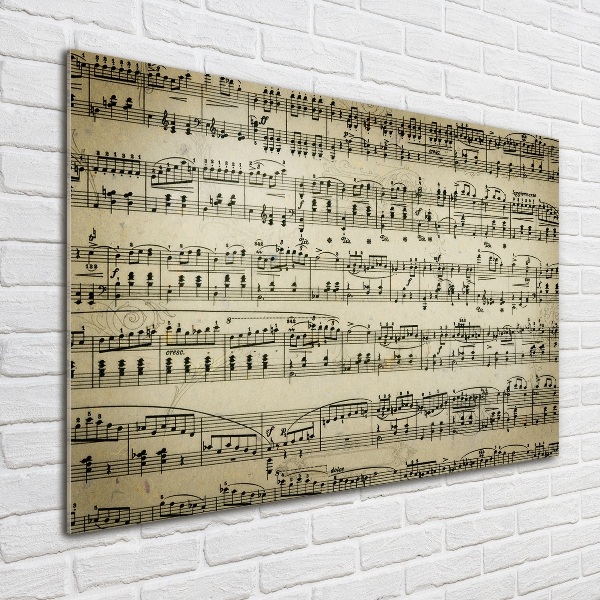 Bild auf Acrylglas Noten auf einem Stab