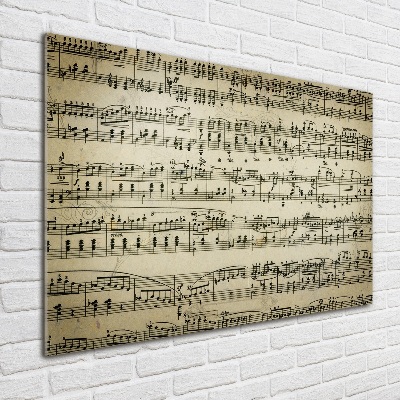 Bild auf Acrylglas Noten auf einem Stab