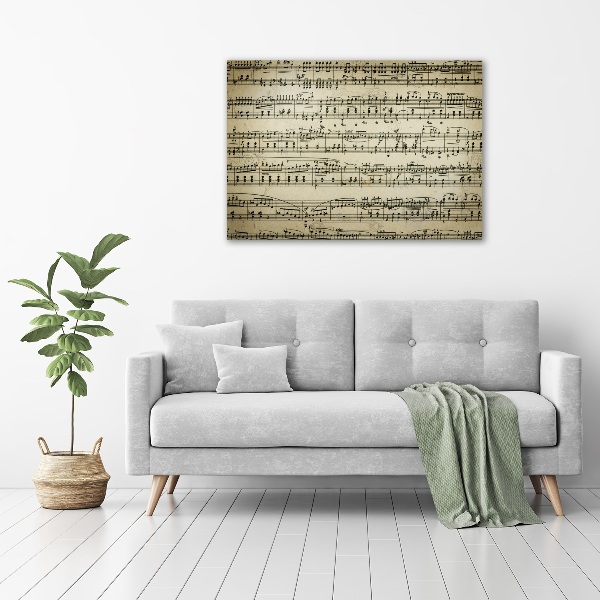 Bild auf Acrylglas Noten auf einem Stab