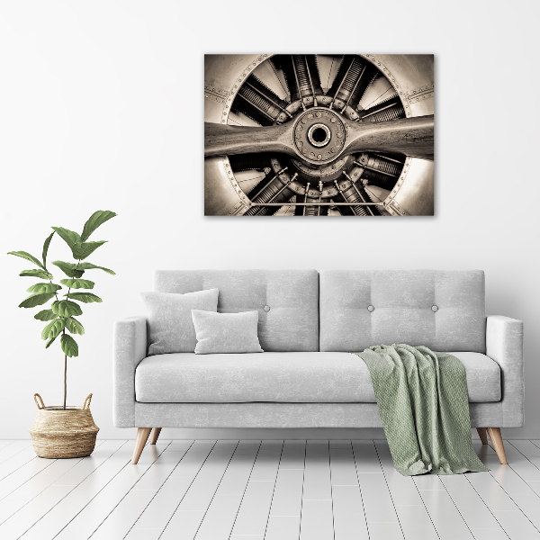 Acrylbild Fotodruck Flugzeugmotor