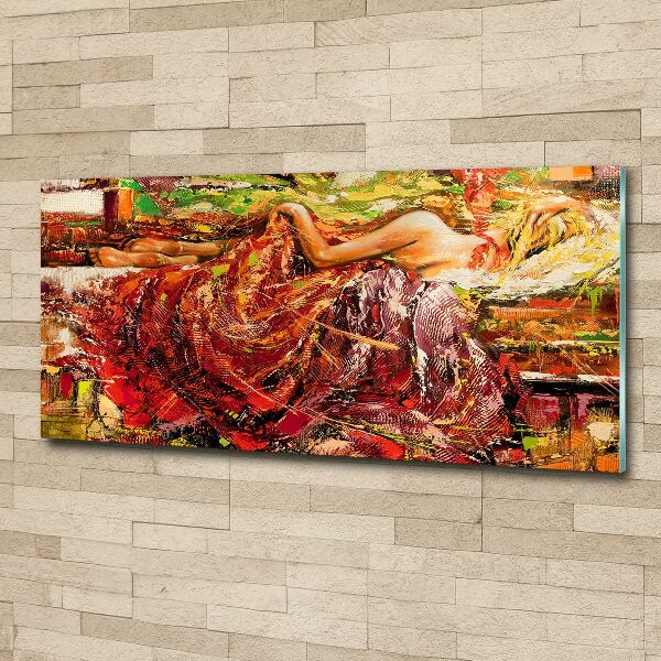 Acrylbild Fotodruck Schlafende Frau