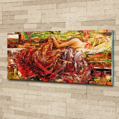 Acrylbild Fotodruck Schlafende Frau