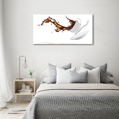Foto auf Acryl verschütteter Kaffee