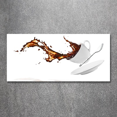 Foto auf Acryl verschütteter Kaffee