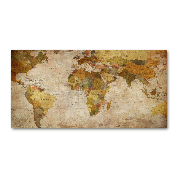 Foto auf Acryl Politische Karte