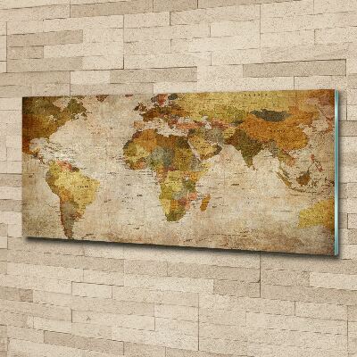 Foto auf Acryl Politische Karte