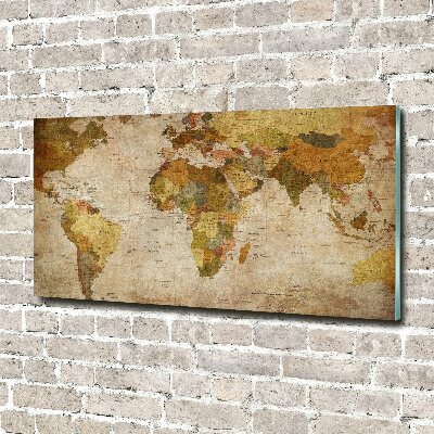 Foto auf Acryl Politische Karte