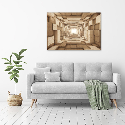 Bild auf Acrylglas Holztunnel