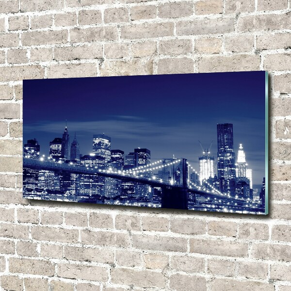 Acrylbild Fotodruck New York bei Nacht