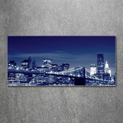 Acrylbild Fotodruck New York bei Nacht