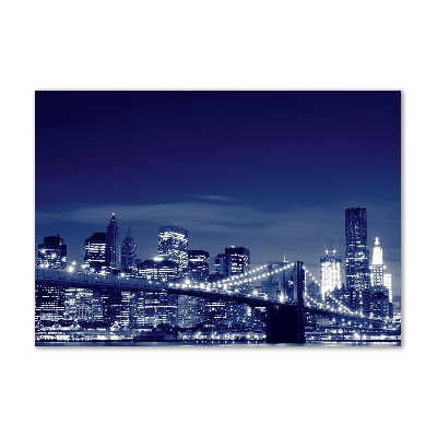 Acrylbild Fotodruck New York bei Nacht