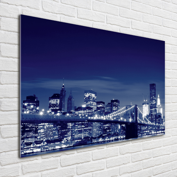 Acrylbild Fotodruck New York bei Nacht