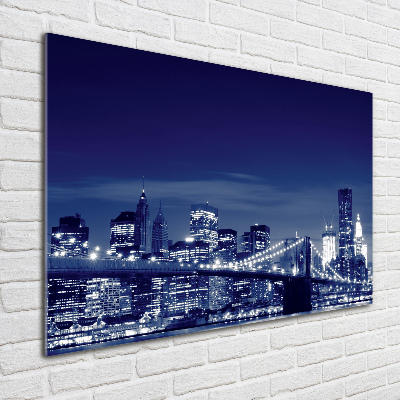 Acrylbild Fotodruck New York bei Nacht