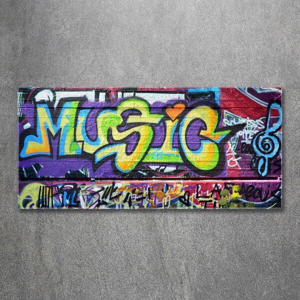 Acrylglas-Druck Graffiti an der Wand