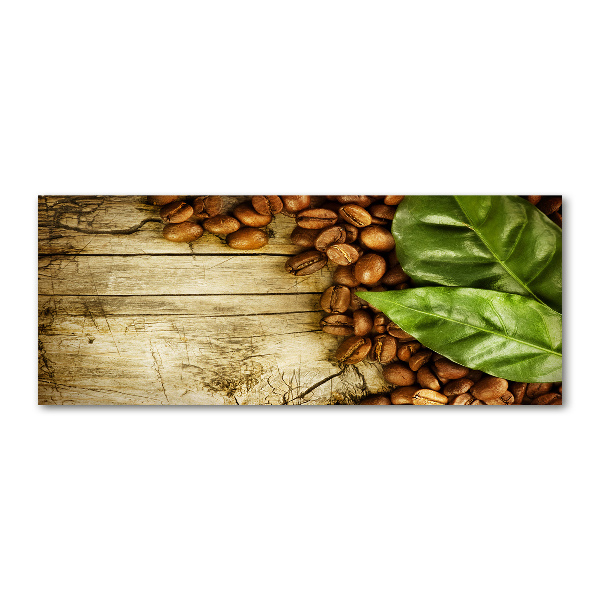 Acrylglas-Druck Kaffee und Lorbeerblatt