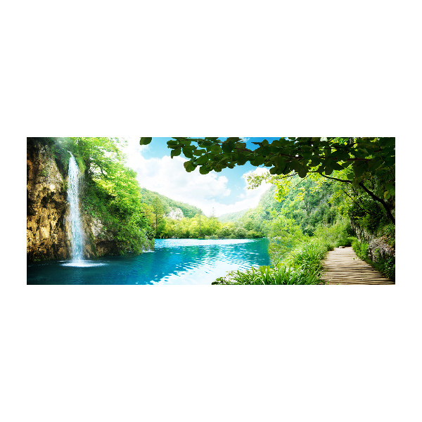 Acrylglas-Druck Wasserfall im Wald