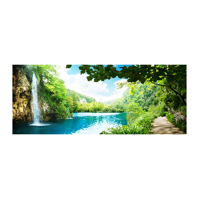 Acrylglas-Druck Wasserfall im Wald