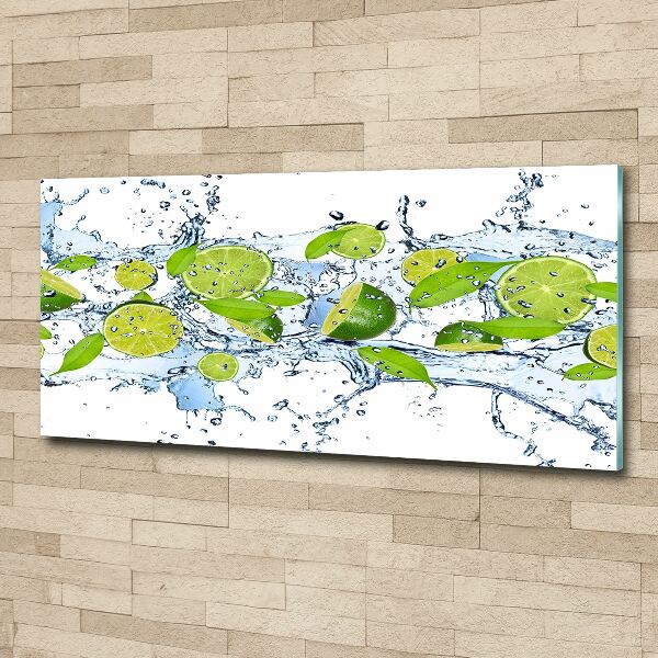 Acrylglas-Druck Limetten und Wasser