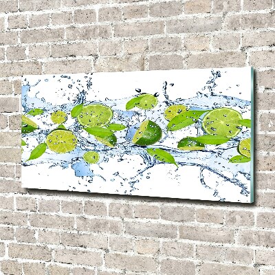 Acrylglas-Druck Limetten und Wasser