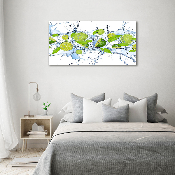 Acrylglas-Druck Limetten und Wasser