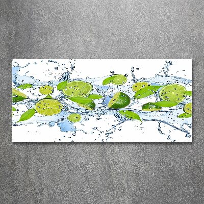Acrylglas-Druck Limetten und Wasser