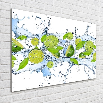 Acrylglas-Druck Limetten und Wasser