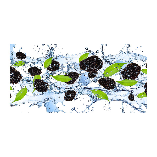 Foto auf Acryl Brombeeren und Wasser
