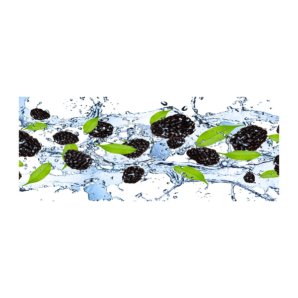 Foto auf Acryl Brombeeren und Wasser