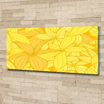 Acrylbild Fotodruck Hintergrund mit gelben Blumen