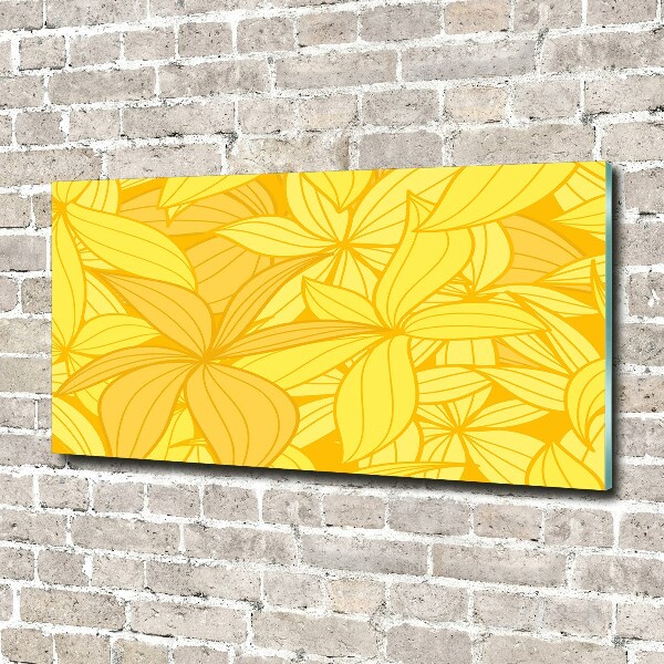 Acrylbild Fotodruck Hintergrund mit gelben Blumen