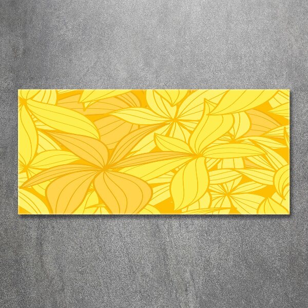 Acrylbild Fotodruck Hintergrund mit gelben Blumen