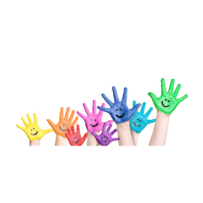 Acrylbild Fotodruck Bemalte Hände